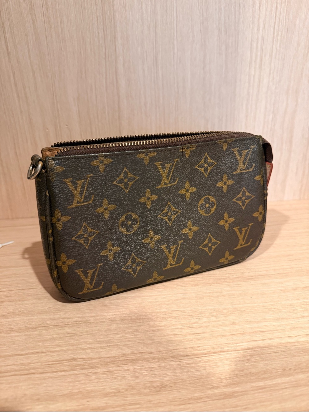 Louis Vuitton Monogram Canvas Wristlet Pouch - Brown/Gold
